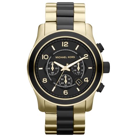 michael kors runway all black pvd mens chronograph watch|Michael Kors runway.